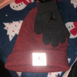 Kids Jordan beanie and gloves